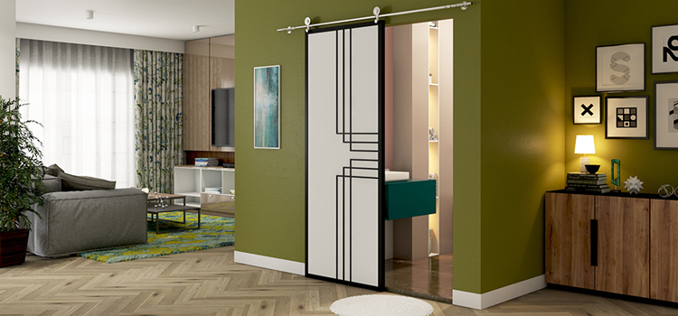 sliding bathroom door installation in Vero Beach